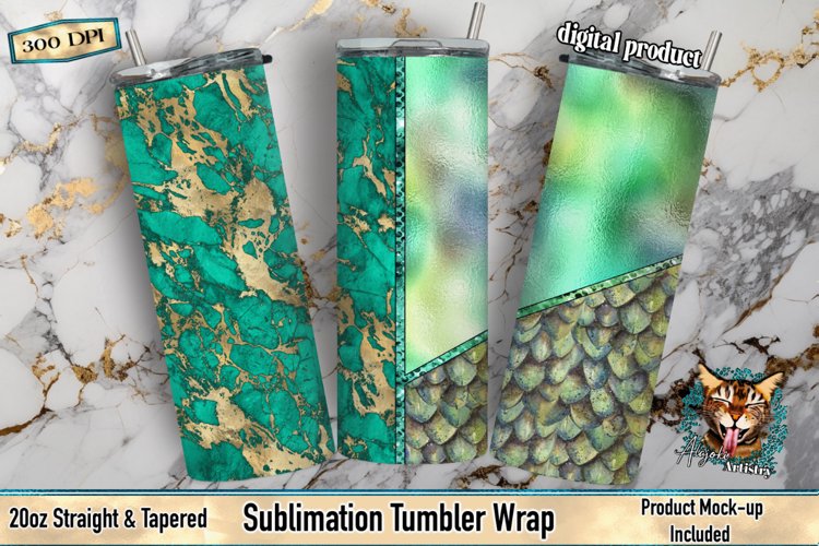 Marble Dragon, Scale Sublimation, Tumbler Wrap
