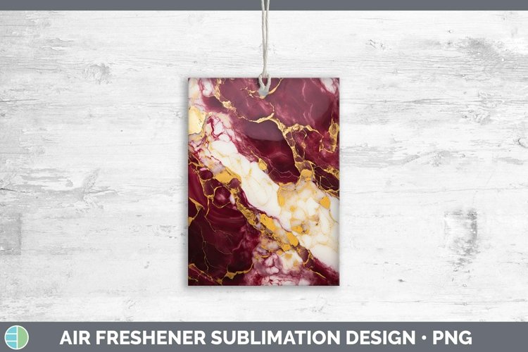 Marble Gold Maroon Gold Air Freshener Sublimation Car Freshe
