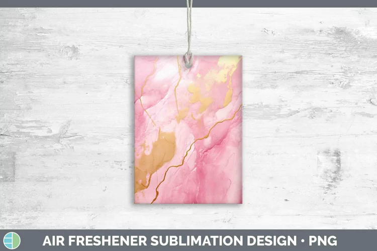 Marble Gold Pink Gold Air Freshener Sublimation Car Freshene