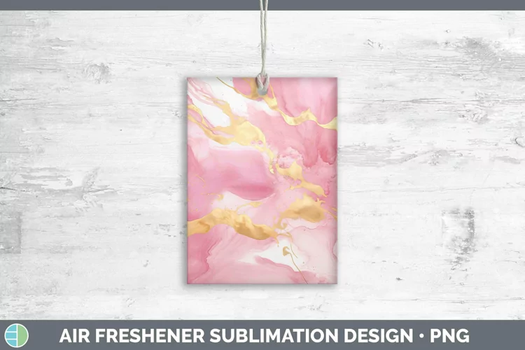 Marble Gold Pink Gold Air Freshener Sublimation Car Freshene