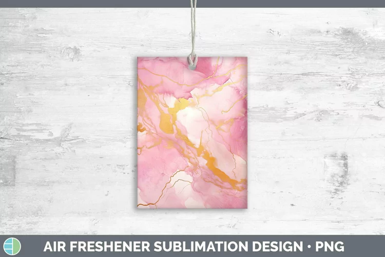 Marble Gold Pink Gold Air Freshener Sublimation Car Freshene