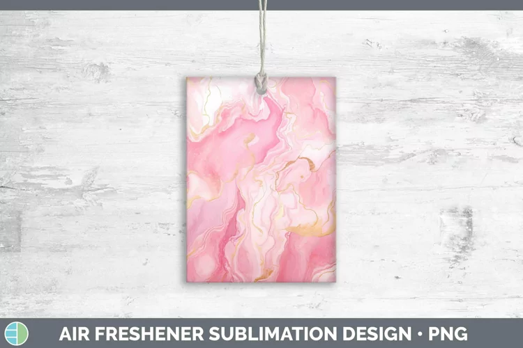 Marble Gold Pink Gold Air Freshener Sublimation Car Freshene