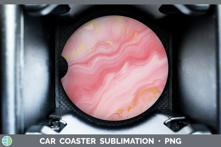 Marble Gold Pink Gold Car Coaster Sublimation Coaster Design