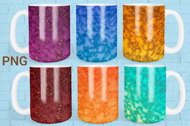 Mug sublimation gold marble wrap 15 Oz