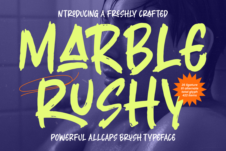 Marble Rushy - Allcaps Brush Typeface
