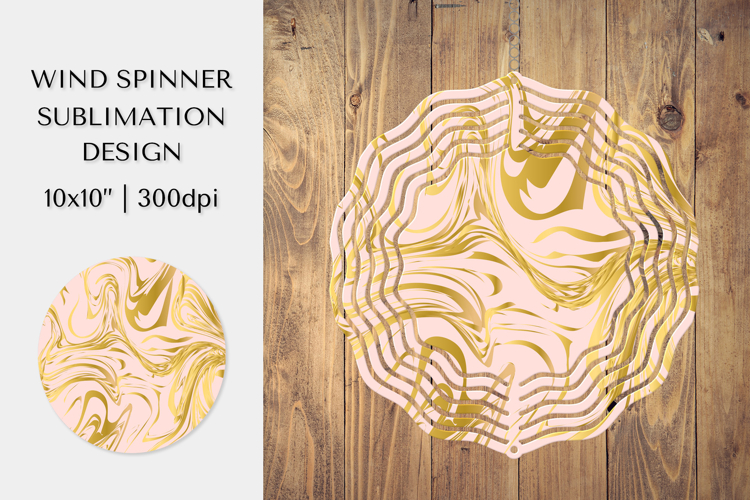 Pink Marble Texture Wind Spinner Sublimation Design PNG 006