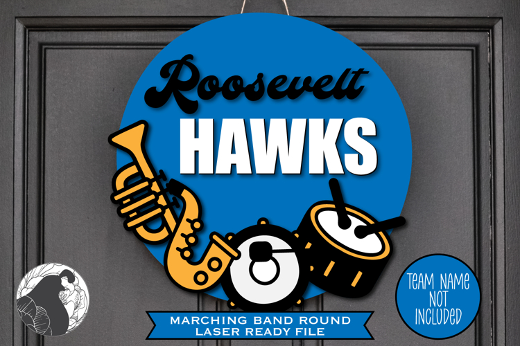 Marching Band Sign Laser File, Band Door Hanger, Glowforge
