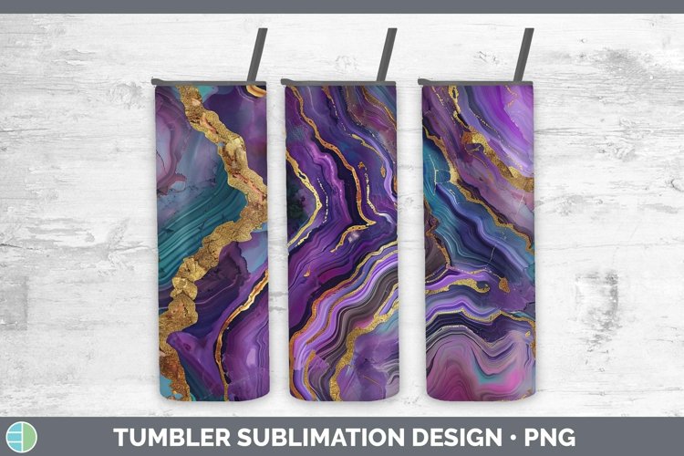 Mardi Gras Agate Tumbler Sublimation 20 oz Skinny Tumbler De