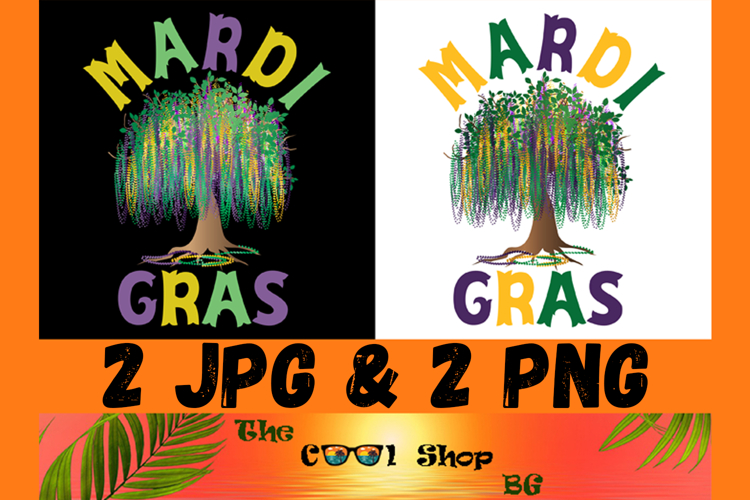 Mardi Gras Tree Png, Mardi Gras Bead Tree Png Sublimation