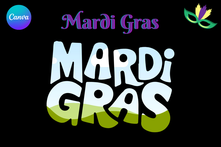 Mardi Gras Canva Frame Fleur De Lis Varsity Sport Add Photo