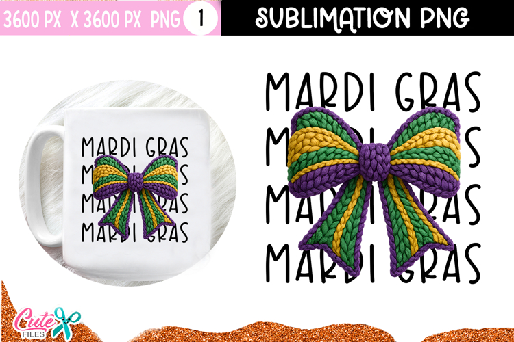 Mardi Gras king Crochet Sublimation PNG |DTF Transfer