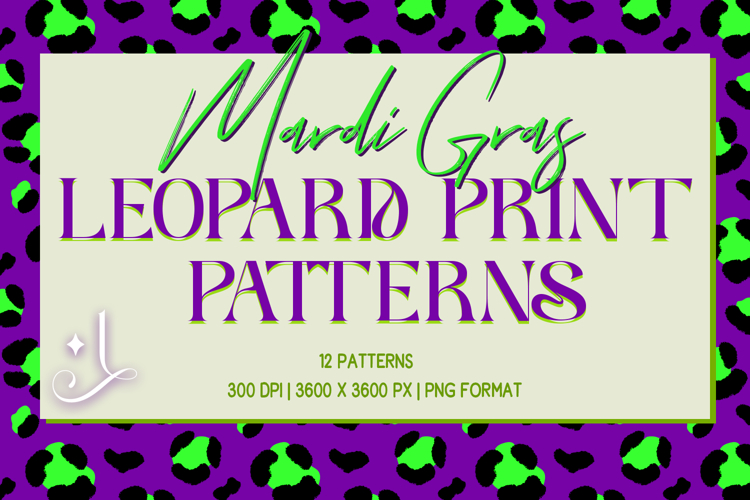 Mardi Gras Leopard Print Patterns