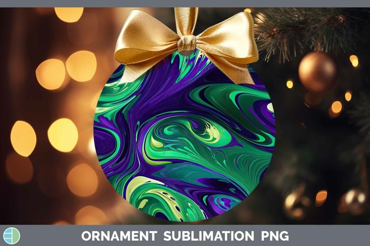 Mardi Gras Marble Ornament Sublimation Bauble Designs