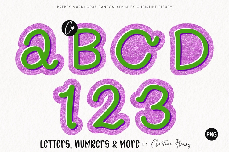Purple Mardi Gras Ransom Alpha PNG Clipart