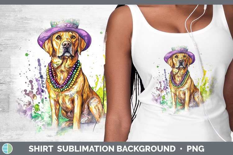 Mardi Gras Splash Dogs Labrador Retriever Shirt Sublimation