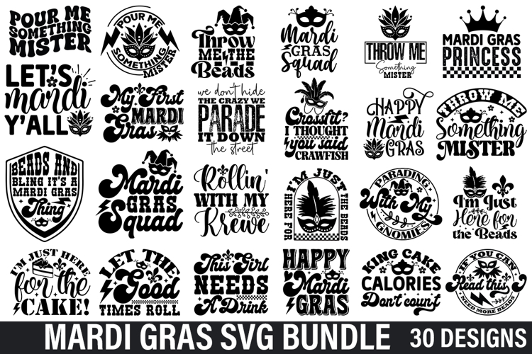 Mardi Gras Svg Bundle - Mardi Gras SVG Design