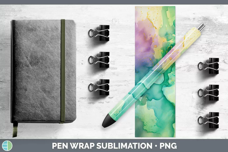 Mardi Gras Watercolor Pen Wrap Sublimation Pen Designs