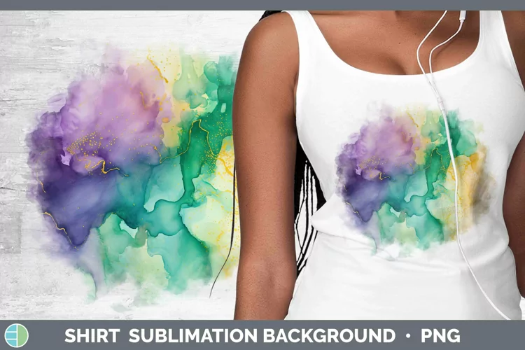 Mardi Gras Watercolor Shirt Sublimation Sublimation Backgrou