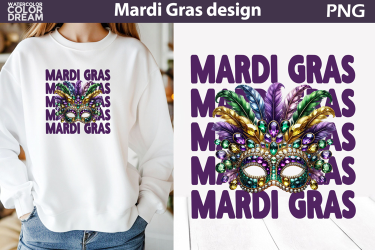 Mardi Gras Sublimation | Mardi Gras Mask T Shirt