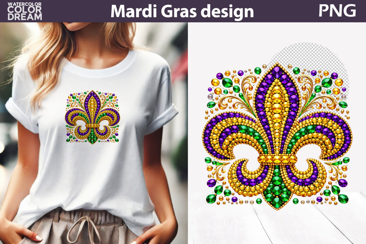 Mardi Gras Sublimation | Mardi Gras Fleur De Lis Louisiana