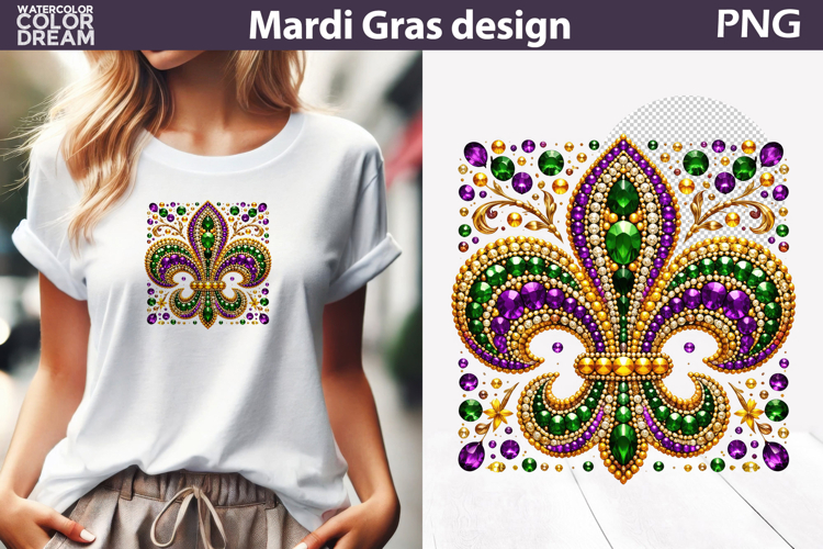 Mardi Gras Sublimation | Mardi Gras Fleur De Lis Louisiana