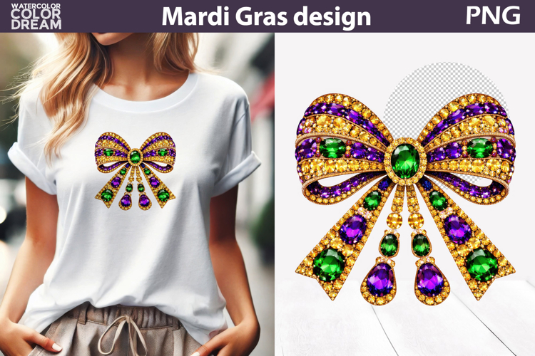 Mardi Gras Sublimation | Mardi Gras Bow