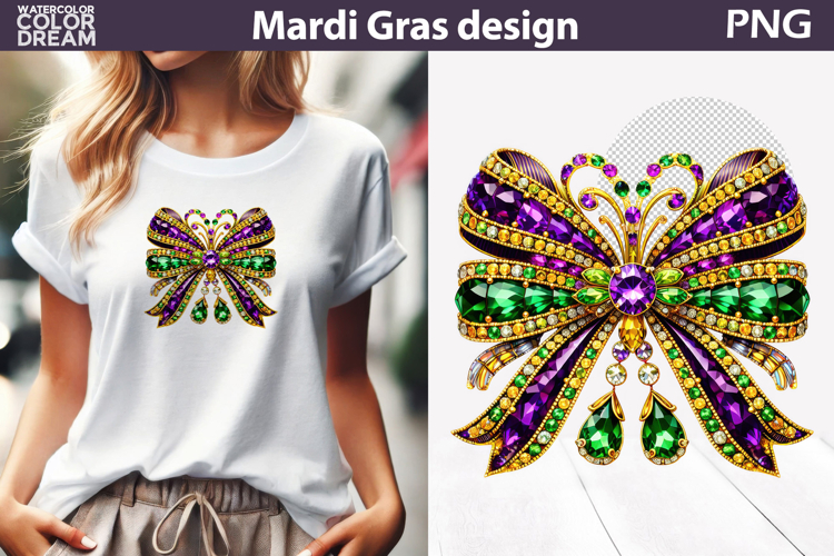 Mardi Gras Sublimation | Mardi Gras Bow