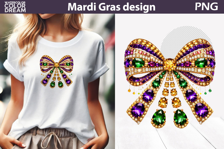 Mardi Gras Sublimation | Mardi Gras Bow