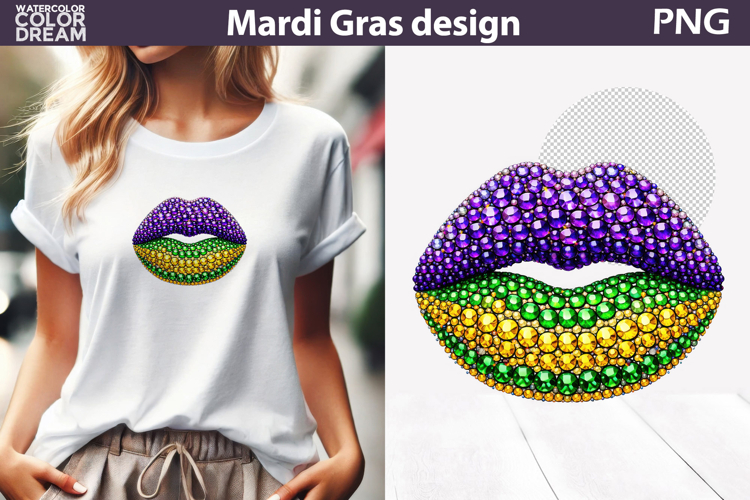 Mardi Gras Sublimation | Mardi Gras Lips