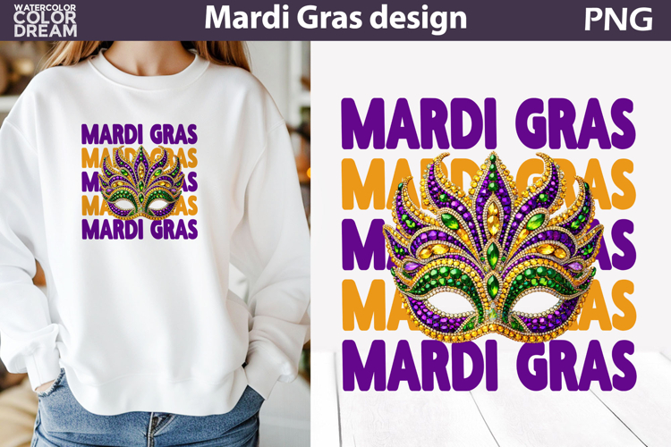 Mardi Gras Sublimation | Mardi Gras Mask T Shirt