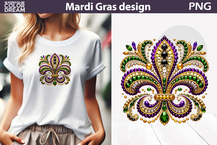 Mardi Gras Sublimation | Mardi Gras Fleur De Lis Louisiana