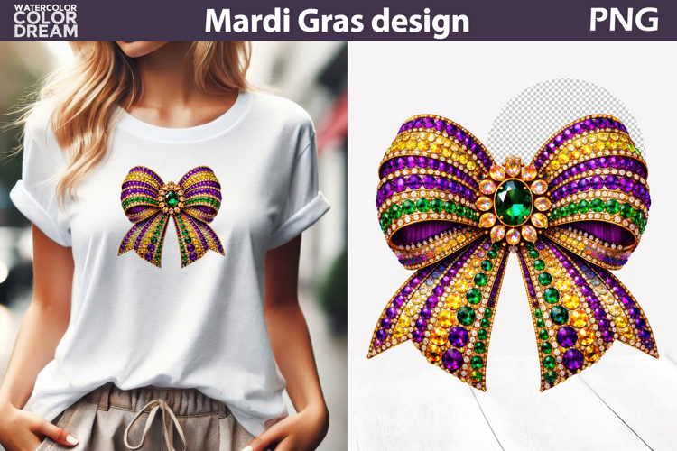 Mardi Gras Sublimation | Mardi Gras Bow