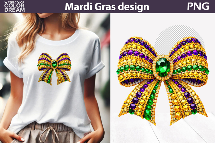 Mardi Gras Sublimation | Mardi Gras Bow