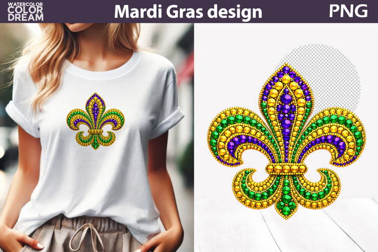 Mardi Gras Sublimation | Mardi Gras Fleur De Lis Louisiana