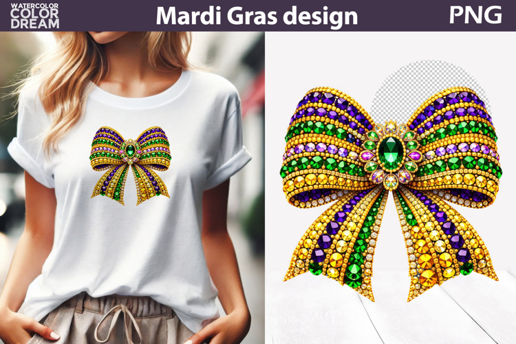 Mardi Gras Sublimation | Mardi Gras Bow