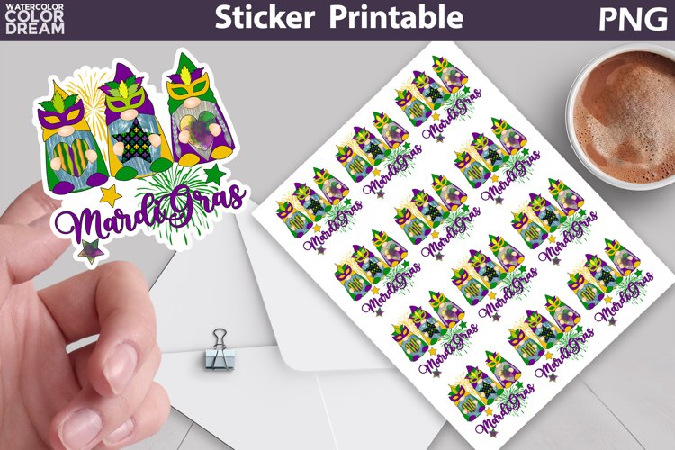 Mardi Grass Sticker | Mardi Grass Sticker Printable