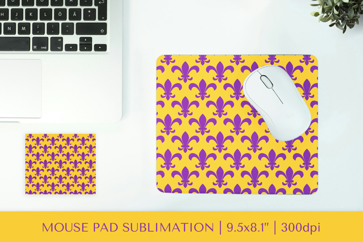 Mardi Gras mouse pad sublimation. Carnival design 005