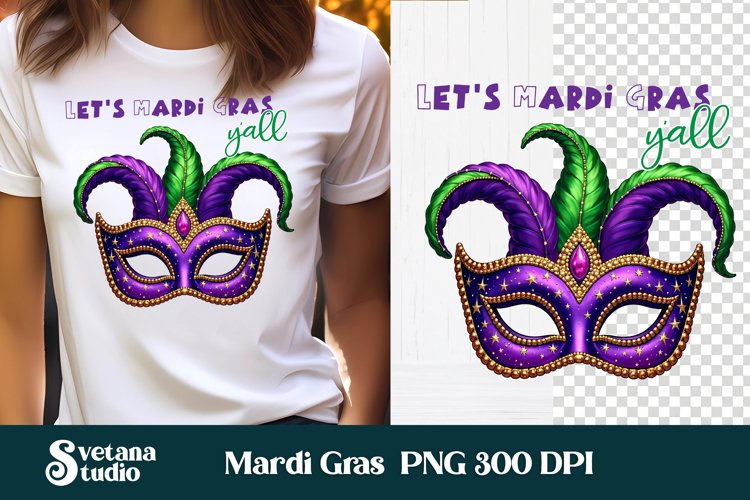 Mardi Gras mask clipart | Mardi Gras sublimation