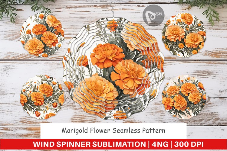 Wind Spinner Marigold Pattern