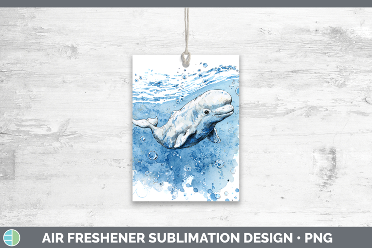 Beluga Whale Marine Mammal Sketch Air Freshener Sublimation