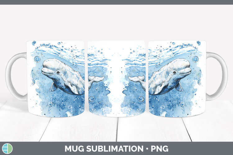 GorgeousMarine Mammal Sketch Mug Wrap design.