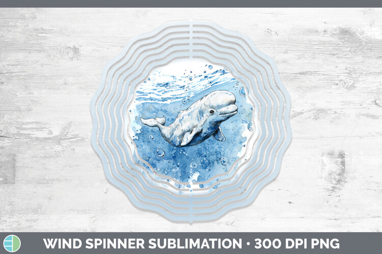 GorgeousMarine Mammal Sketch Wind Spinner design.