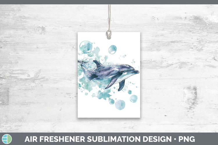 Dolphin Marine Mammal Sketch Air Freshener Sublimation Desig