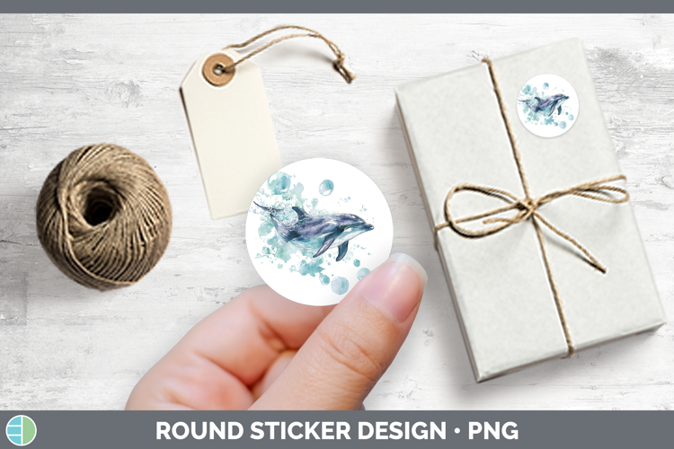 Dolphin Marine Mammal Sketch Stickers Design