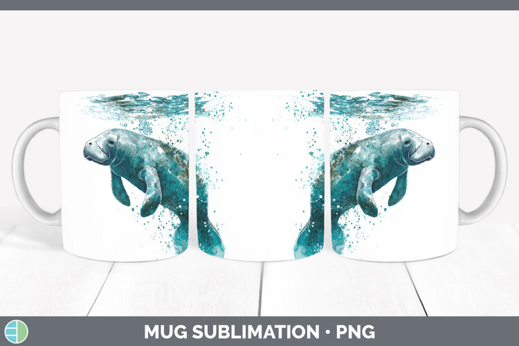 GorgeousMarine Mammal Sketch Mug Wrap design.