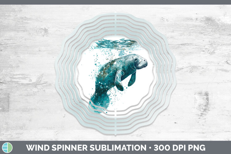 GorgeousMarine Mammal Sketch Wind Spinner design.