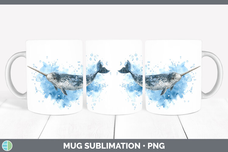 GorgeousMarine Mammal Sketch Mug Wrap design.