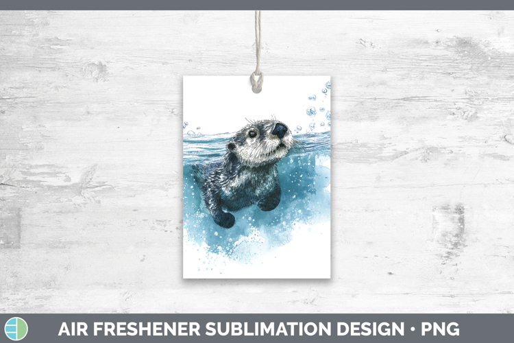 Sea Otter Marine Mammal Sketch Air Freshener Sublimation Des