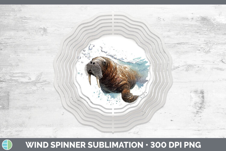 GorgeousMarine Mammal Sketch Wind Spinner design.