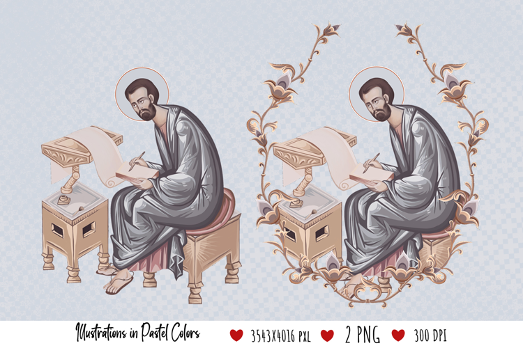 Mark the Apostle. Illustration in Byzantine Style